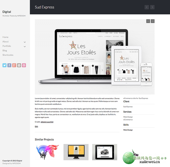 WordPress展示主题:Digital作品展示v1.0.2